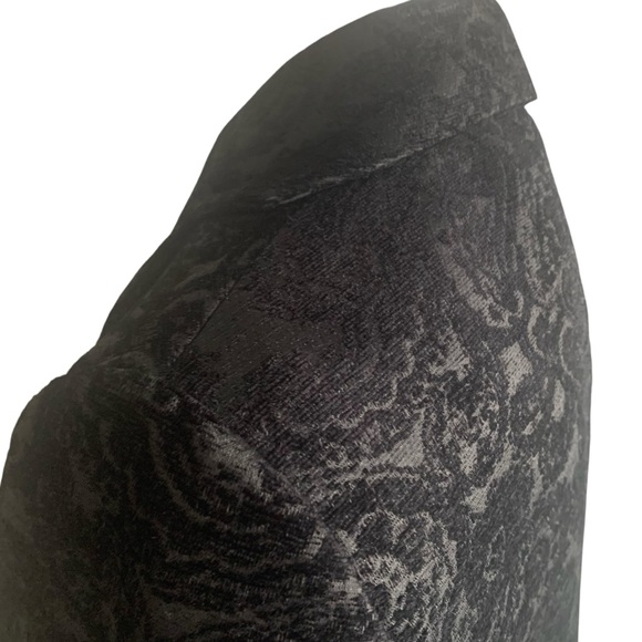 Liz Claiborne Classics Blazer Brocade Jacket Paisley Baroque Black on Black S - Picture 7 of 14